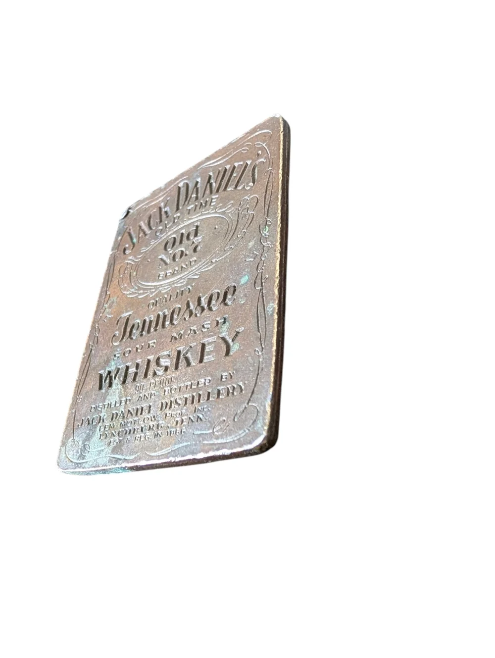 Vintage 70s 80s Jack Daniel's Tennessee Whiskey Bronze Belt Buckle.